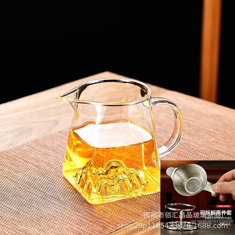 Transparent Kung Fu Tea Set with Glass Fair Cup and Filter