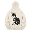 Khc0087 Chicano Dog Fleece Hoodie - Cream