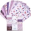 24 listů květinové řemeslné papírové podložky Vyřezávací raznice Art Background Origami Scrapbooking Card Making