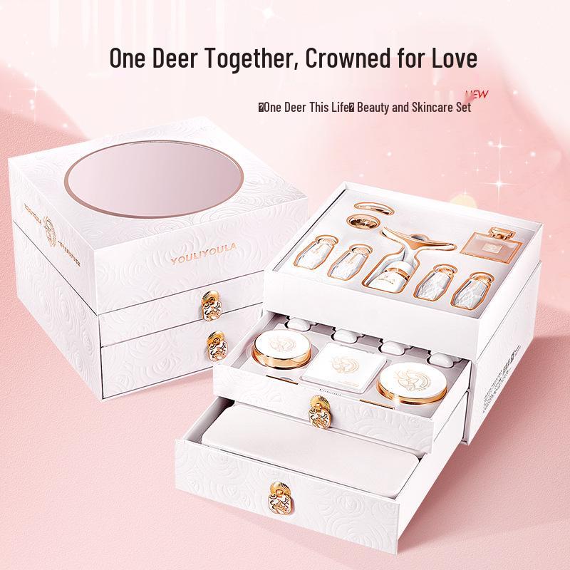 17-Piece Forever Love Makeup & Skincare Holiday Gift Set for Beginners