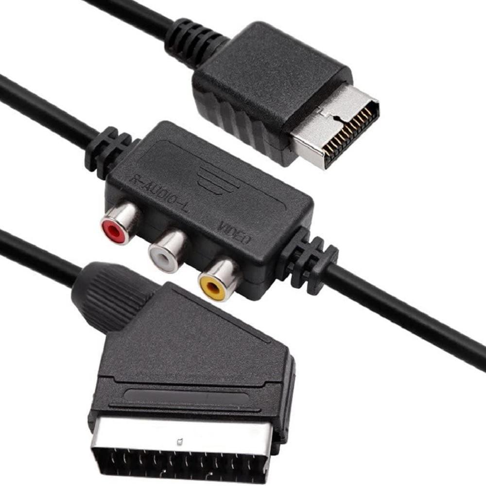 Cavo 1.8M 2 In 1 RGB SCART Uscita AV RCA Cavo Per Sega Dreamcast