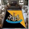 Tappeto in Velluto di Cristallo con Stampa di Calcio del Newcastle United, Comodo Assorbente d'Acqua Antiscivolo Tappeto per Pavimento Interno