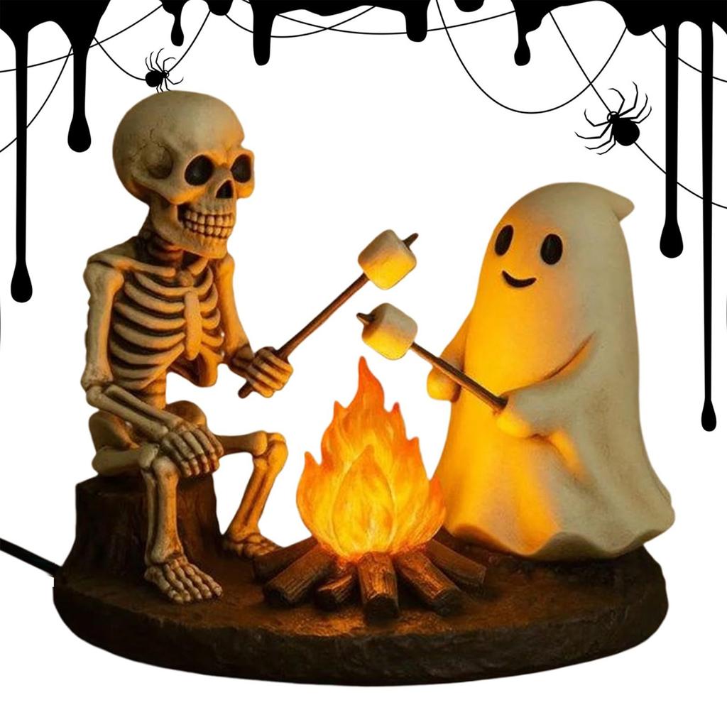 Skeleton And Ghosts Bonfire Ornaments