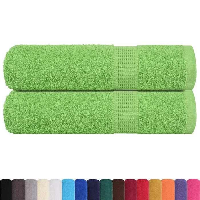 VidaXL Bath Towels 2 Pcs Apple Green 70x140 Cm 100% Cotton 137025