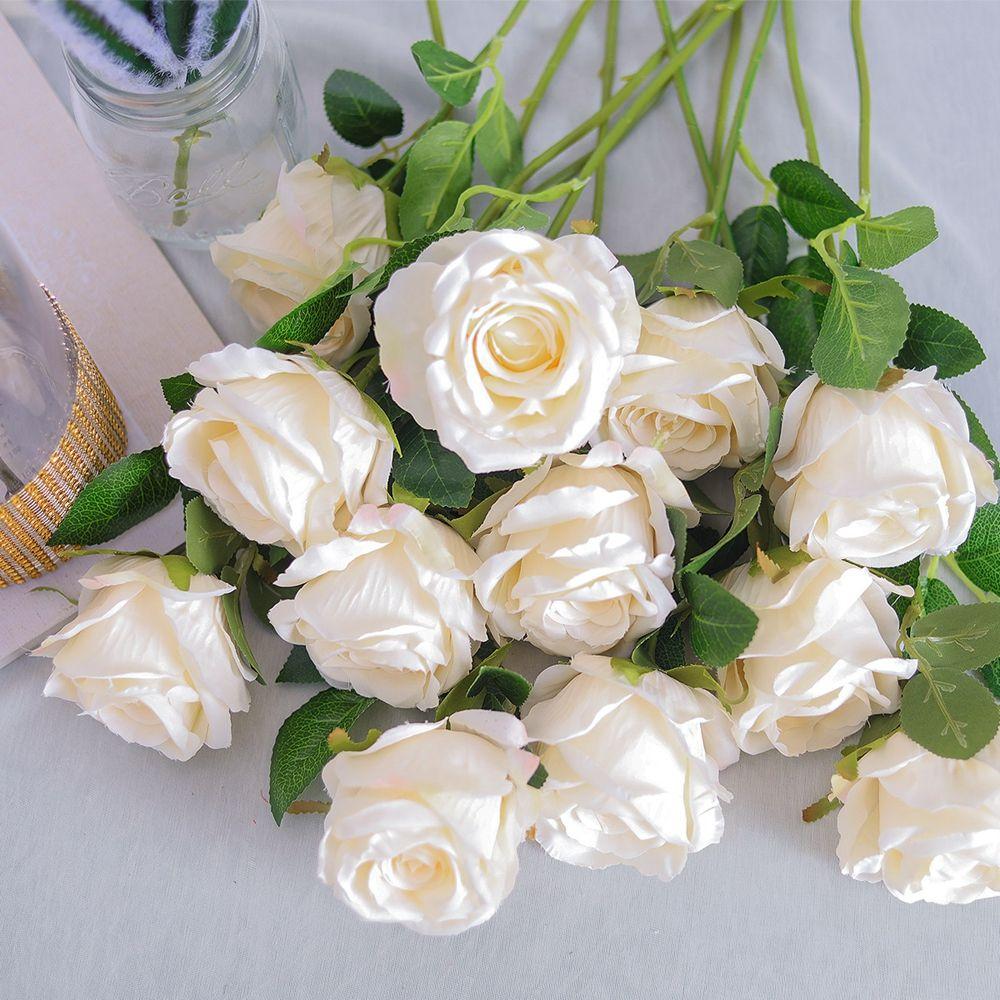 Bouquet wedding flowers Garden Crafts Silk Roses artificial roses Artificial Flowers Fake Flowers