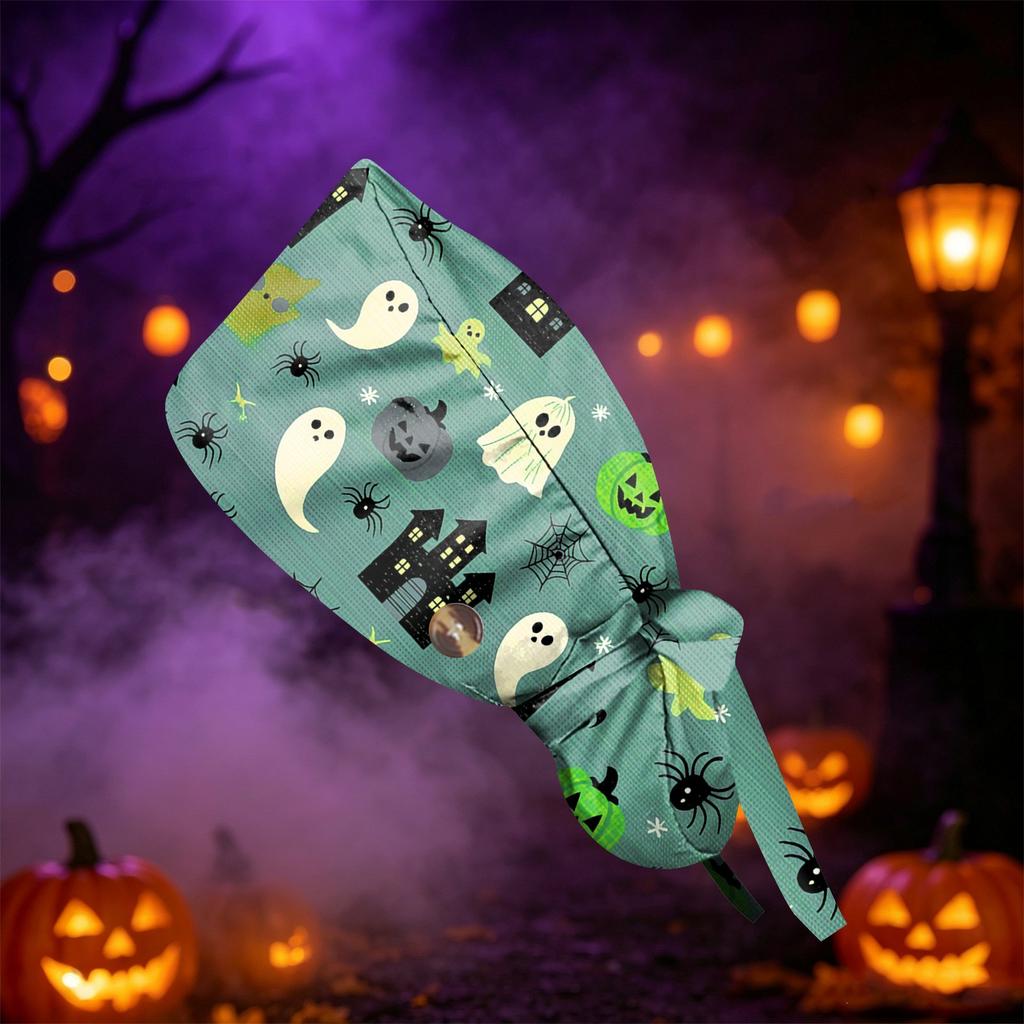 Women's Halloween Print Ponytail with - Design for Work and Casual Wear