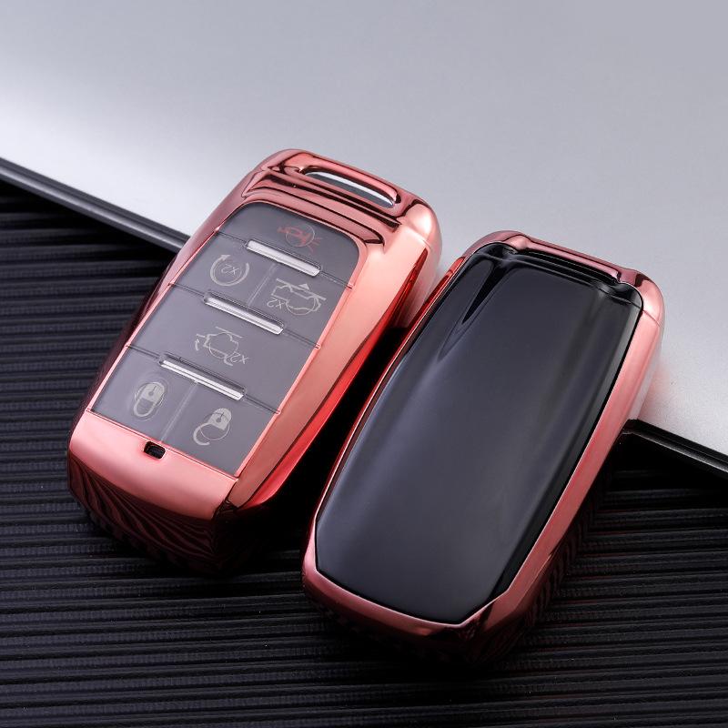 Jeep Key Cover for Compass, Cherokee, Renegade, Grand Cherokee, Dodge - Transparent Case