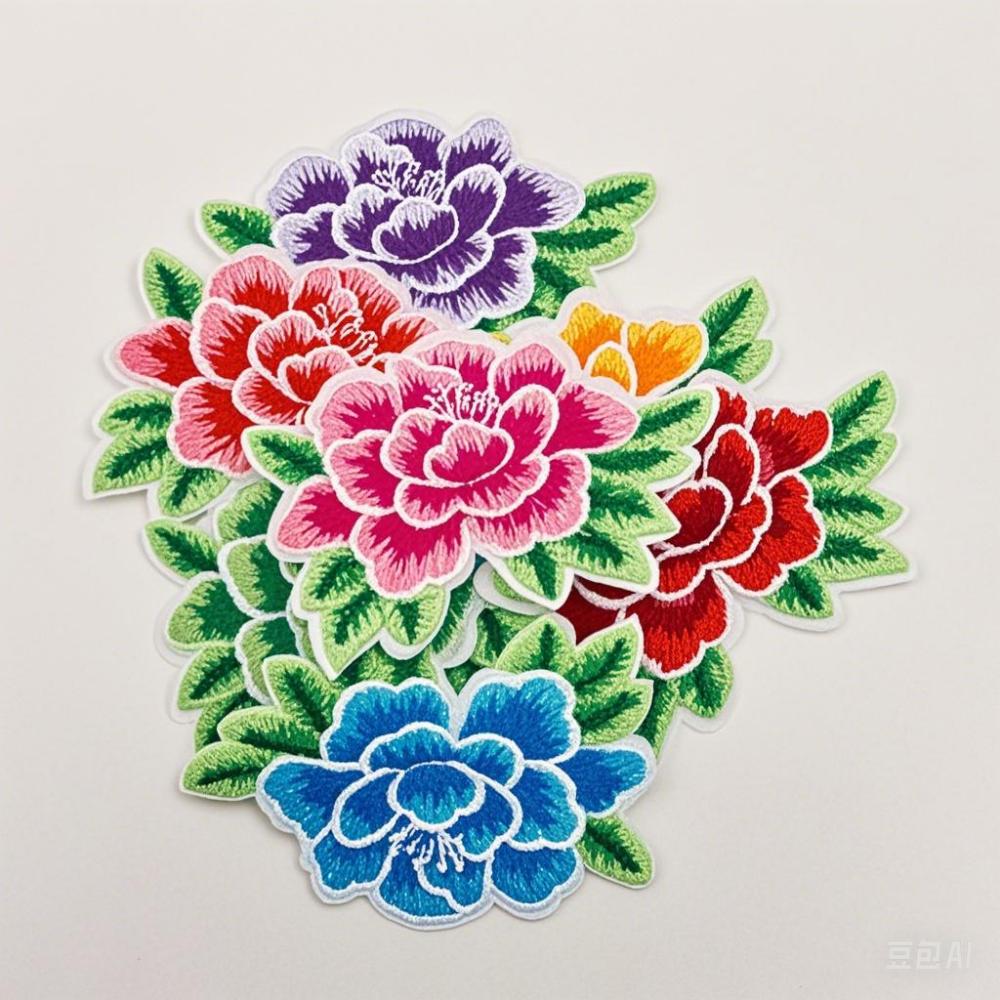 7Pcs Mix Color Exquisite Embroidery Flower Patches Fabric For Clothing Bags Decorations DlY Applique Repair6.5*9.5CM