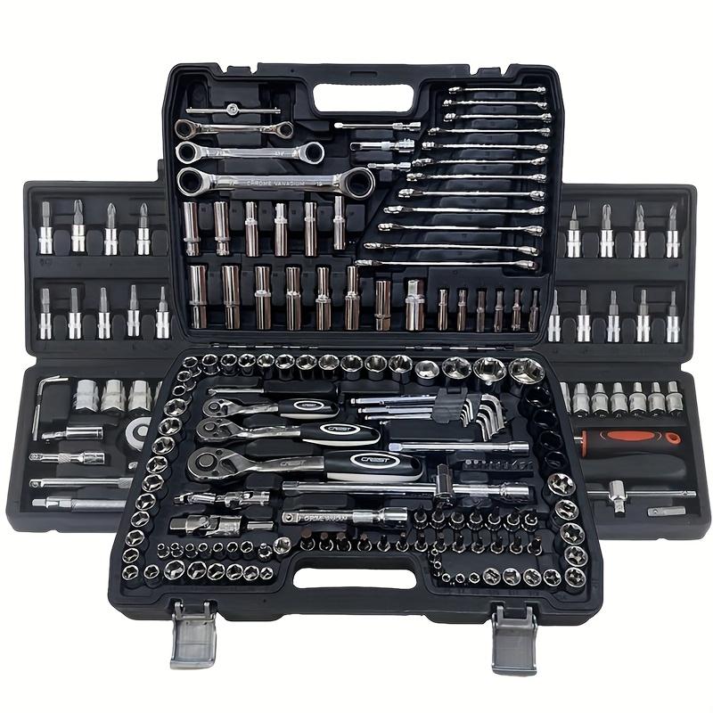 46pcs Premium Ultimate Automotive Repair Tool Set - High Torque Chrome Vanadium Steel Kit for Car, Bicycle, and Motorcycle Maintenance