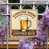 2D Flat, 1pc, Vintage Metal Aluminum Decorative Sign, I Believe I'll Have Another Beer, Retro Wall Art, Home Decor for Kitchen, Dining Area, Porch