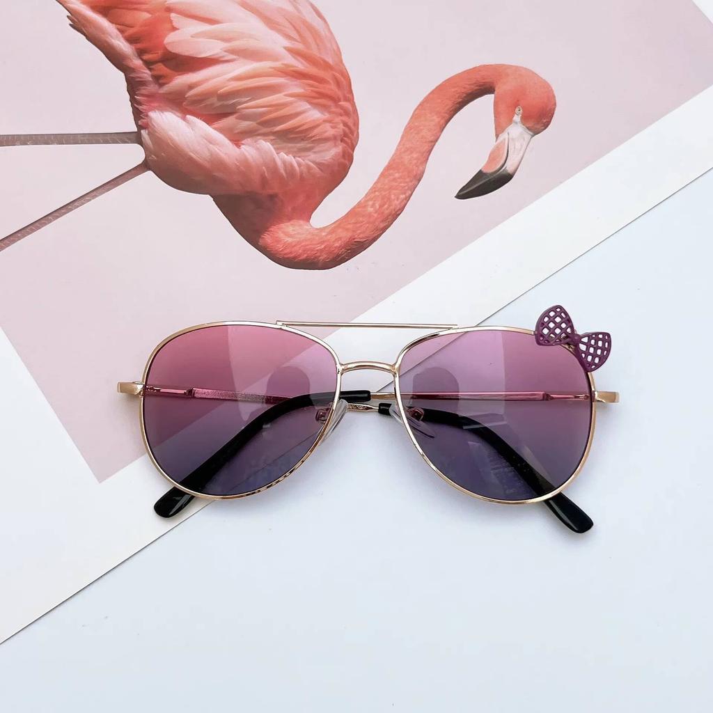 2026 Hot Selling Metal Toad With Bowknot Cute Baby Fashion Sunshade Must-Have Sun Protection Personality Sunglasses