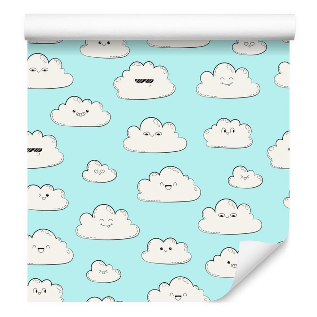 Cheerful Clouds Wallpaper for Living Room and Bedroom 50x1000