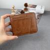 New Men's Business Wallet Classic Spliced Zipper Multi Card Short Wallet Large Capacity Card Bag Zero Wallet