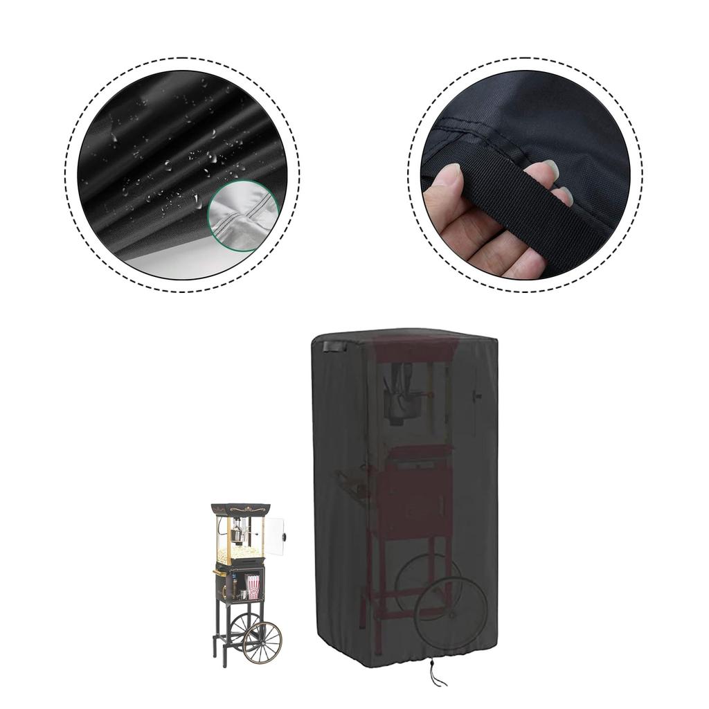 420D Oxford Cloth Dustproof and Waterproof Cover for Retro Style Popcorn Machine Cart Protects Against Rain and Dirt