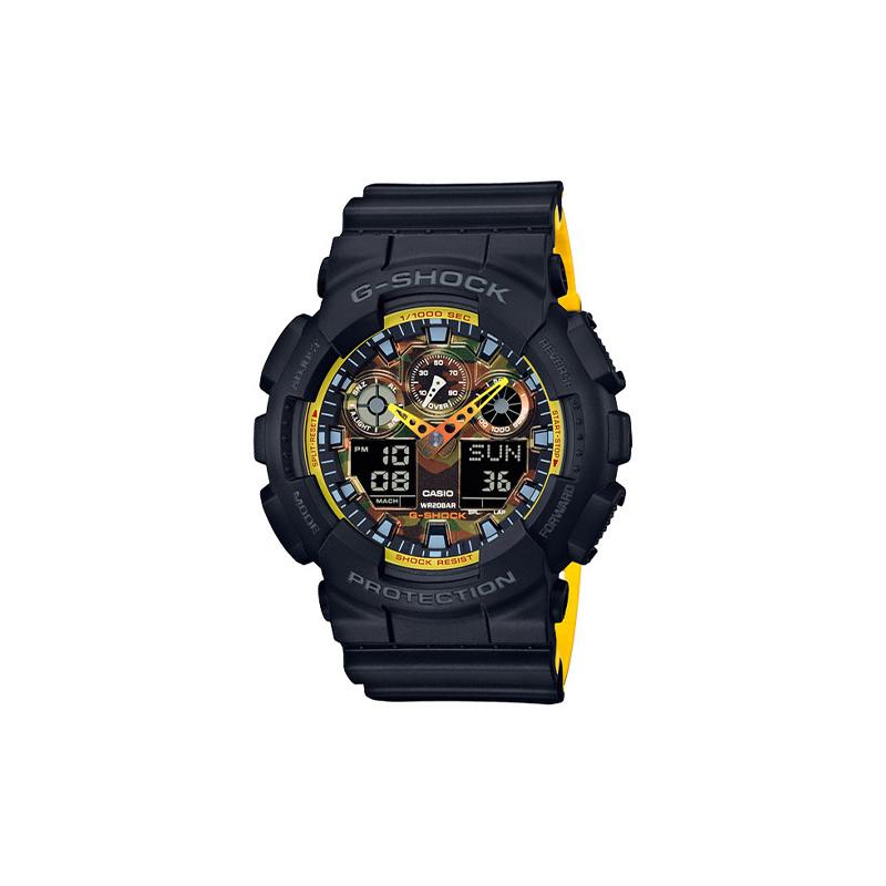 

Casio G-SHOCK series casual outdoor waterproof watch dual display sports quartz movement resin strap Japanese and Korean watch men s watch GA-100BY-1A чёрный