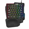 Single-Handed Mechanical Keyboard with RGB Lighting & Wrist Rest for PUBG/FPS