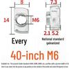 European Standard T-Nut - Rear-Mounted T-Shaped Hammer Head for Aluminum Profile (M4, M5, M6, M8) 20/30/40/45.