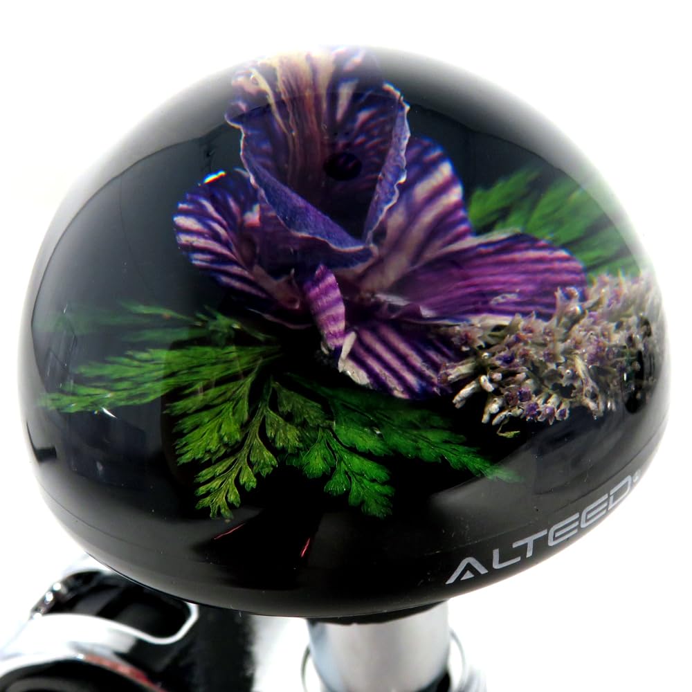 Autoland Underwater Flower Handle Spinner Steering Spinner Knob Purple Real Orchid Fresh Flower Artwork