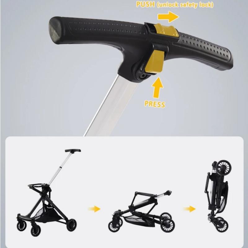 Pet Dog Stroller Pet Cat Folding Stroller Rolling Four Wheels Pet Cat Stroller Can Be Moved
