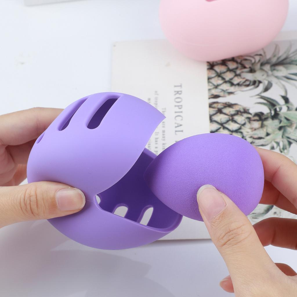 1pc Makeup Sponge Anti-dust Cover Silicone Beauty Blender Organizer Travel Powder Puff Storage Box Beauty Sponge Holder