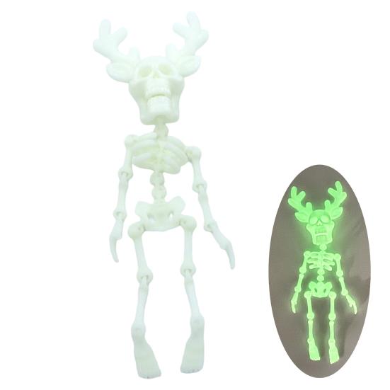 Halloween Skeleton Refrigerator Magnet 3D Printed Poseable Skeleton Figurine with Movable Joints Articulated Skeleton Fridge Magnetic Decoration