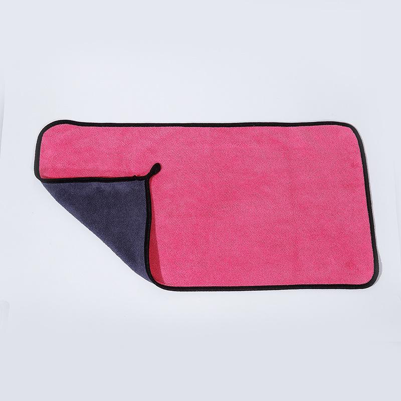 Double-Sided Coral Fleece Car Wash Towel - High Absorption, Thickened for Home and Car, Ideal Cleaning Solution