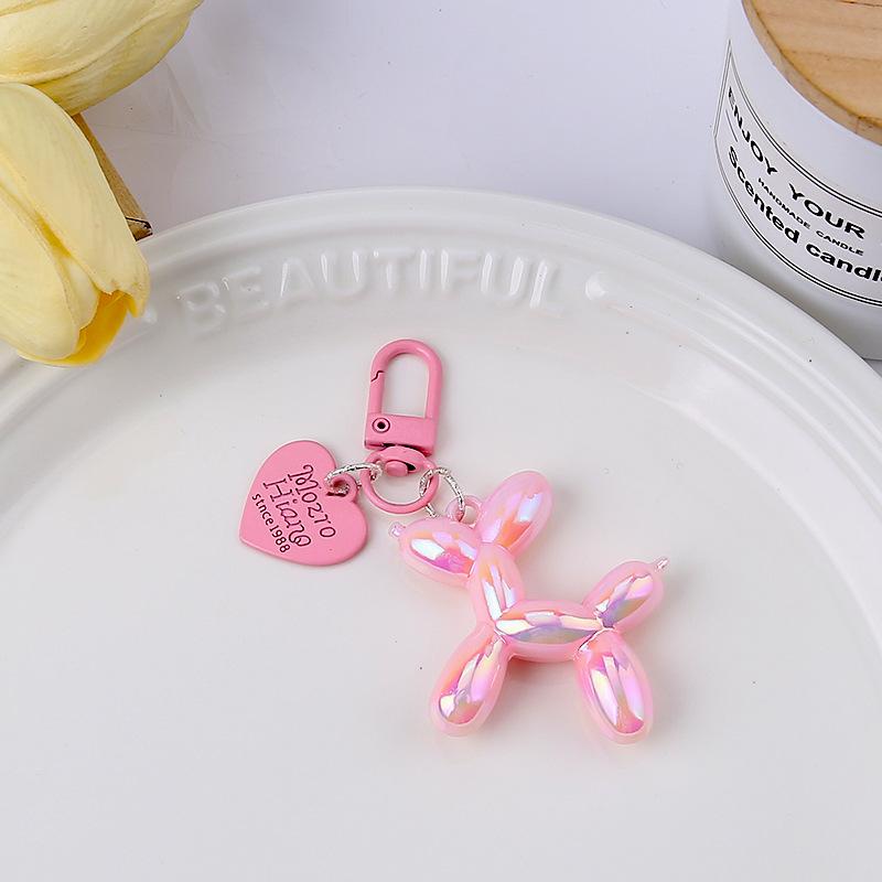 Design Bonbonfarbener Ballonhund Mädchen Schlüsselanhänger Kreativer Ballonhund Handykette Handtaschenschlüsselanhänger Zubehör Anhänger Spielzeug