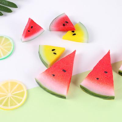 3/10Pcs Simulation Watermelon Cutting Slice Fake Fruit Model Artificial Watermelon Kitchen Ornaments Photog Props Party Decor