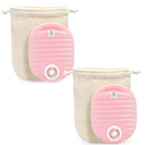 

Mini Econano Hot Water Bottle, 780ml, Pink, Set of 2