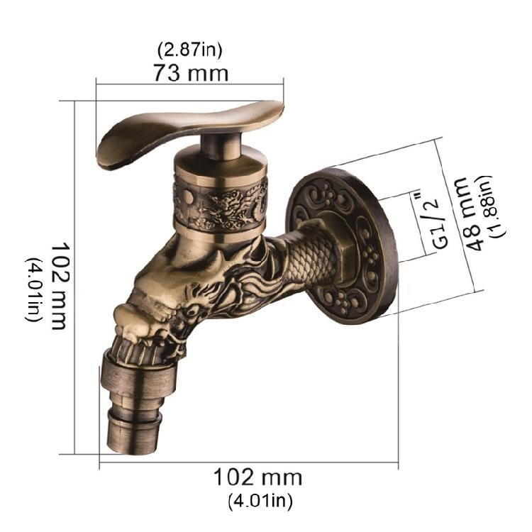 Feine Handpolitur Außenarmatur Antike Designs Wandmontierte Wasserhähne Ventile Einfach zu bedienen für Gartenküche