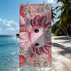 Axolotl Cartone Animato kawaii ASCIUGAMANO ROSA Asciugatura Rapida Asciugamani da Spiaggia Sono Adatti Per Piscine Campeggio Yoga E La Palestra
