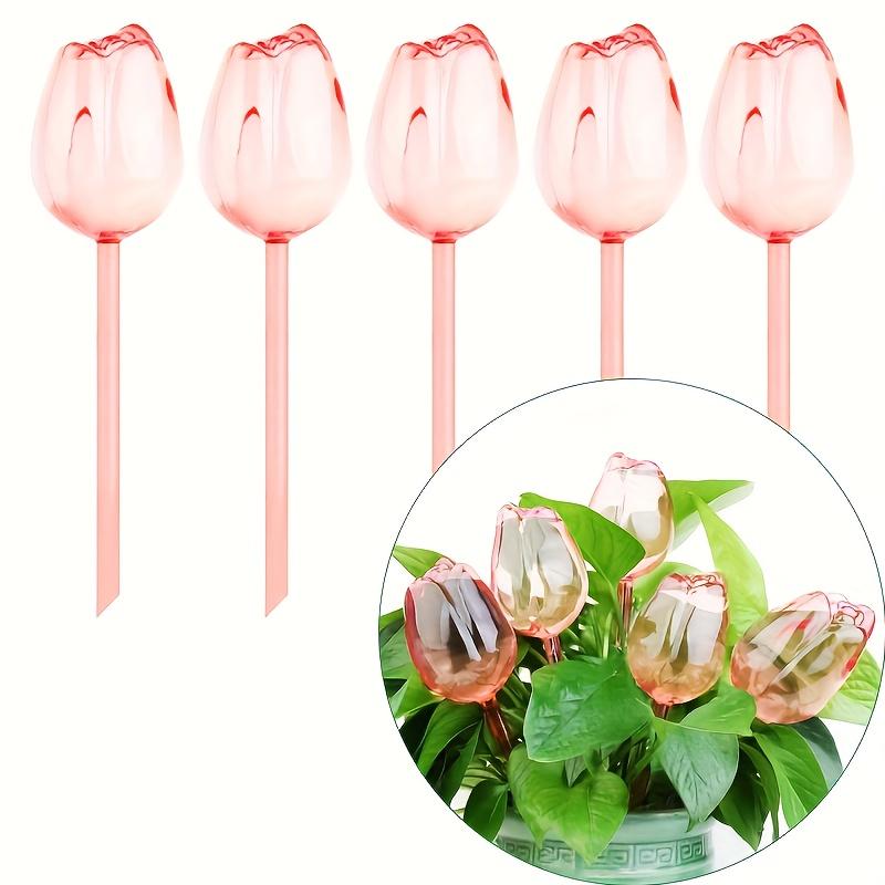Upgraded Version Tulip Shaped Plant Watering,Slow Drip Design, Automatic Irrigation Suitable for Indoor/outdoor Potted Plants and Hanging Baskets