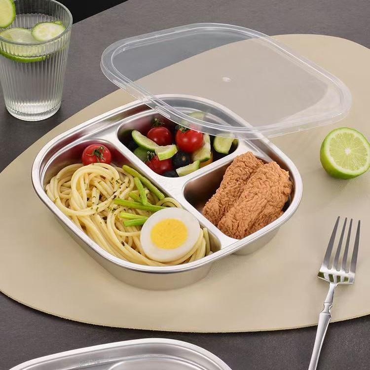 304 Stainless Steel Kids' Deep Divided Plate