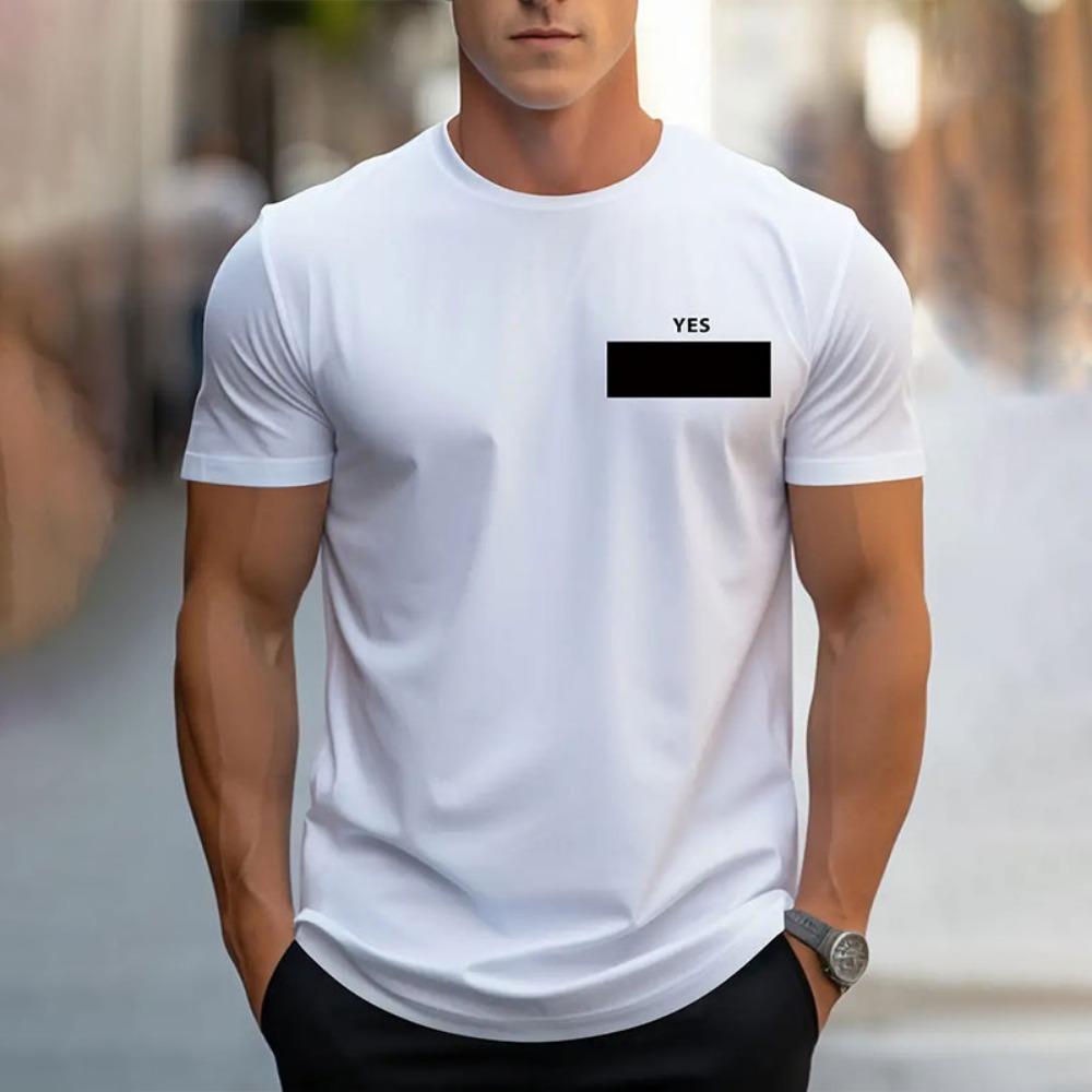 New fashion innovative mathematical formula printed men's short sleeve summer fresh sports fitness T-shirt loose round neck top
