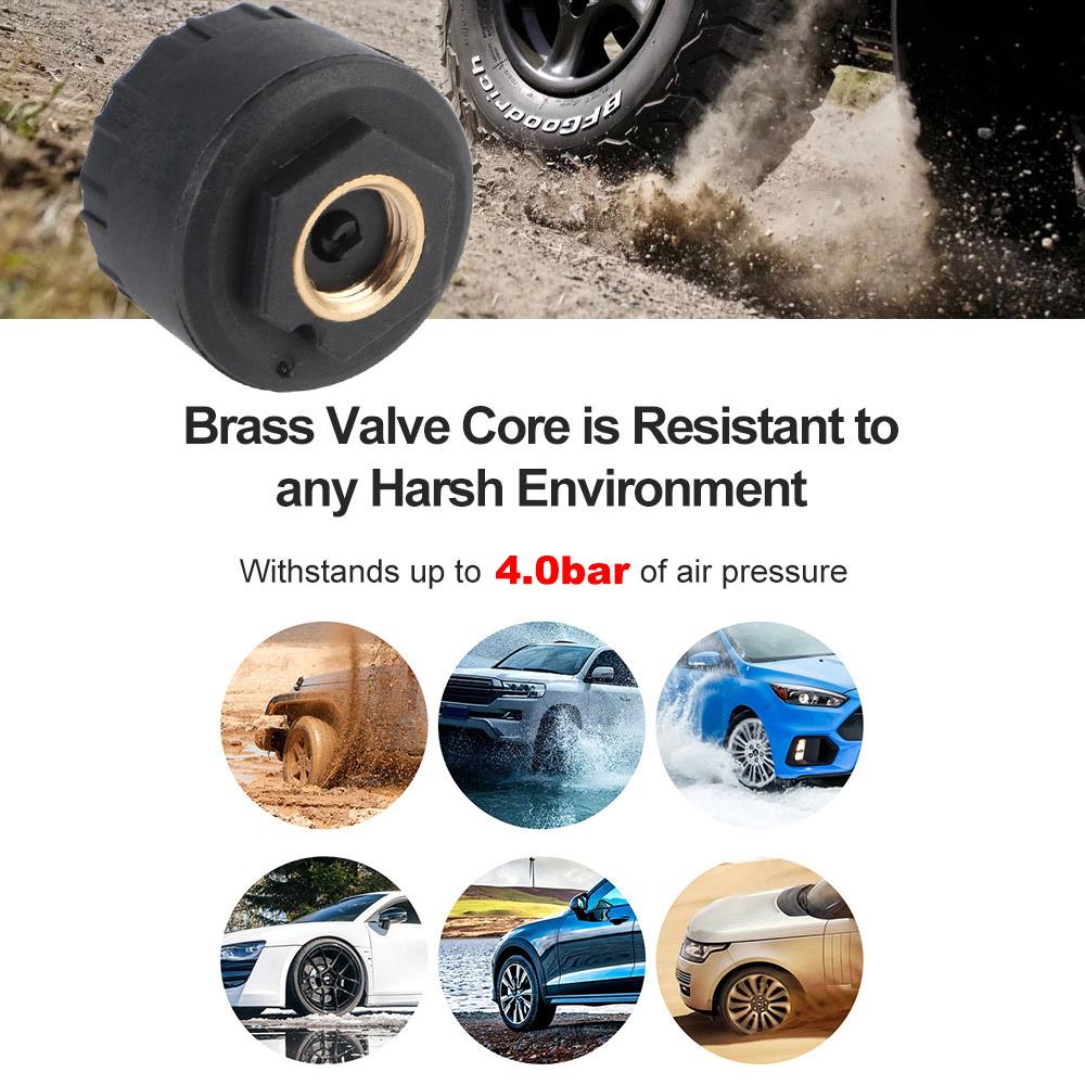 Car TPMS Tire Pressure Monitoring System Tire Tester 4pcs Sensors Digital Clock Tyre /Cab Temperature Display Solor TPMS T14