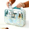 Transparent Cosmetic Bag, Macaron Printed Toilet Bag, Travel Portable Storage Bag, Large Capacity Waterproof.