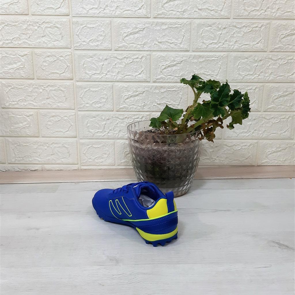 Jump 29143 Saks Blue-Yellow Boys Astroturf Football Shoes
