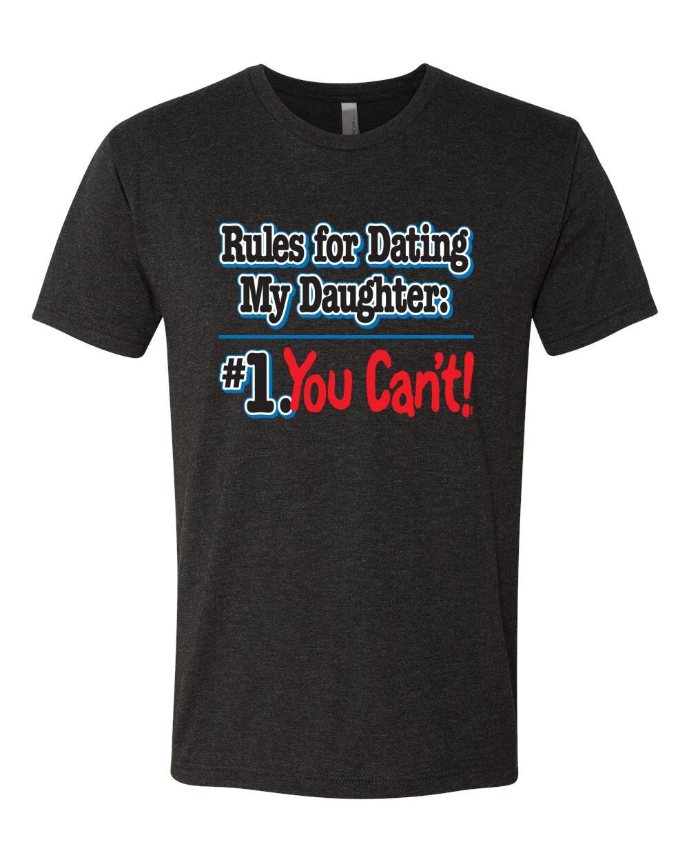 Rules for Dating My Daughter Father Gift Men Premium Tri Blend T- Shirt M