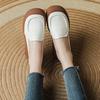 Pure Single Shoes Thick-soled Leather Casual Mother Shoes Comfortable Soft-soled Wide Fat Feet Women's Shoes Spring and Autumn Women's Leather Shoes