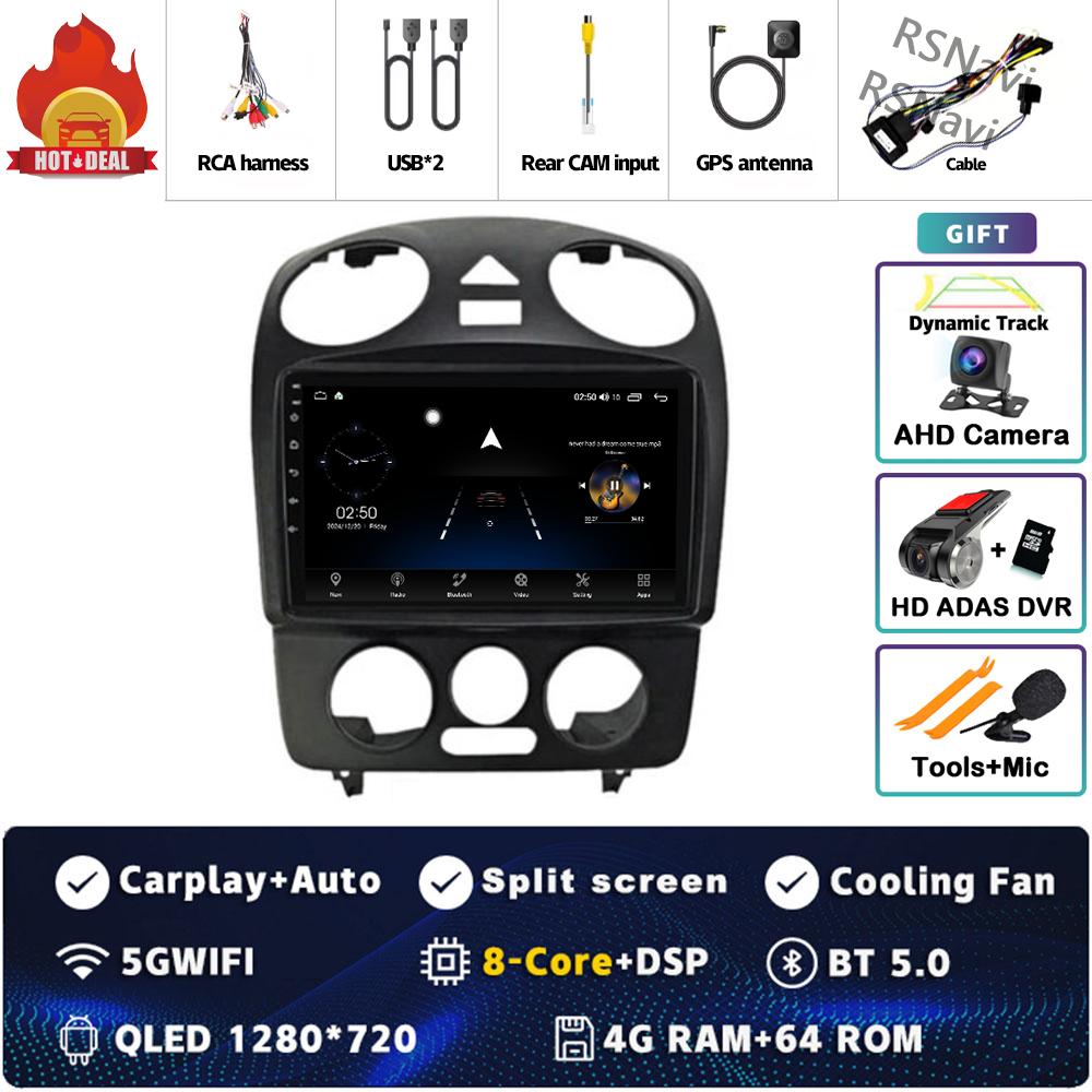 Android 14 Carplay Auto For VW Volkswagen Beetle 2000 2001 - 2012 Car Radio 4G WIFI Player Multimedia Srereo Navigation Video BT