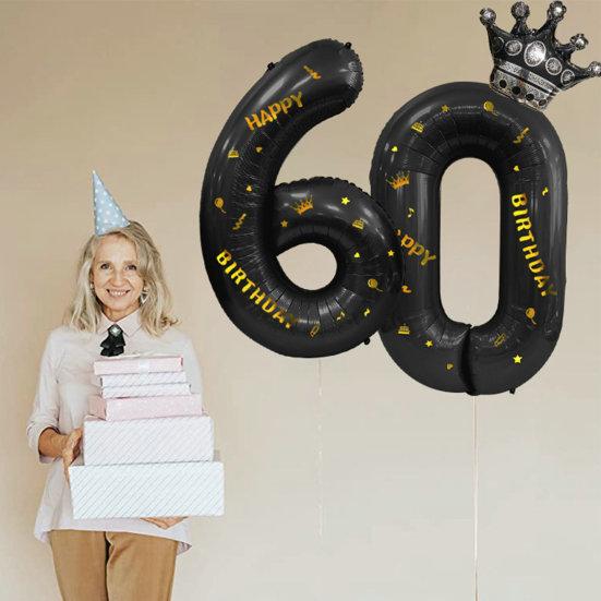 

Yousheng 40 дюймов большие черные шары с цифрами в форме короны и надувные соломенные воздушные шары для детского душа, товары для свадьбы, дня рождения