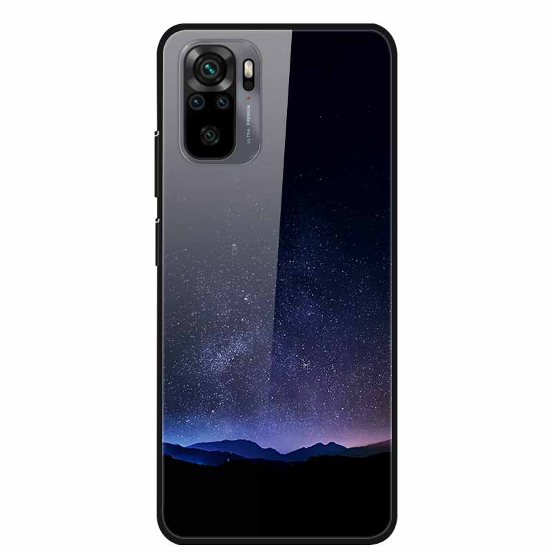 Edzett Üveg tok Redmi Note 10 Pro-hoz Fedél Kemény tok Xiaomi Redmi Note10 5G Telefon Tokhoz Note10 Pro Fundas TPU Lökhárító