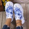 Fashion Fashion Printed Women's Running Sneakers Plus Size Knitted Breathable Mesh Casual Shoes Woman Comfortable Non Slip Walking Flats