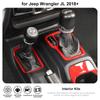 ABS Car Gear Shift Decoration Front Cup Holder Window Switch Cover For Jeep Wrangler JL 2018 Up For JT Gladiator Interior Accessories