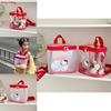 Hello Kitty Cat Pattern Transparent Kids Backpack With Breathable Pu Material For Kindergarten Children