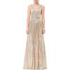 Women's Sequined Bridesmaid Dress Sleeveless Extra Long Evening Dress Prom Dress Gala Welcome Dress Women