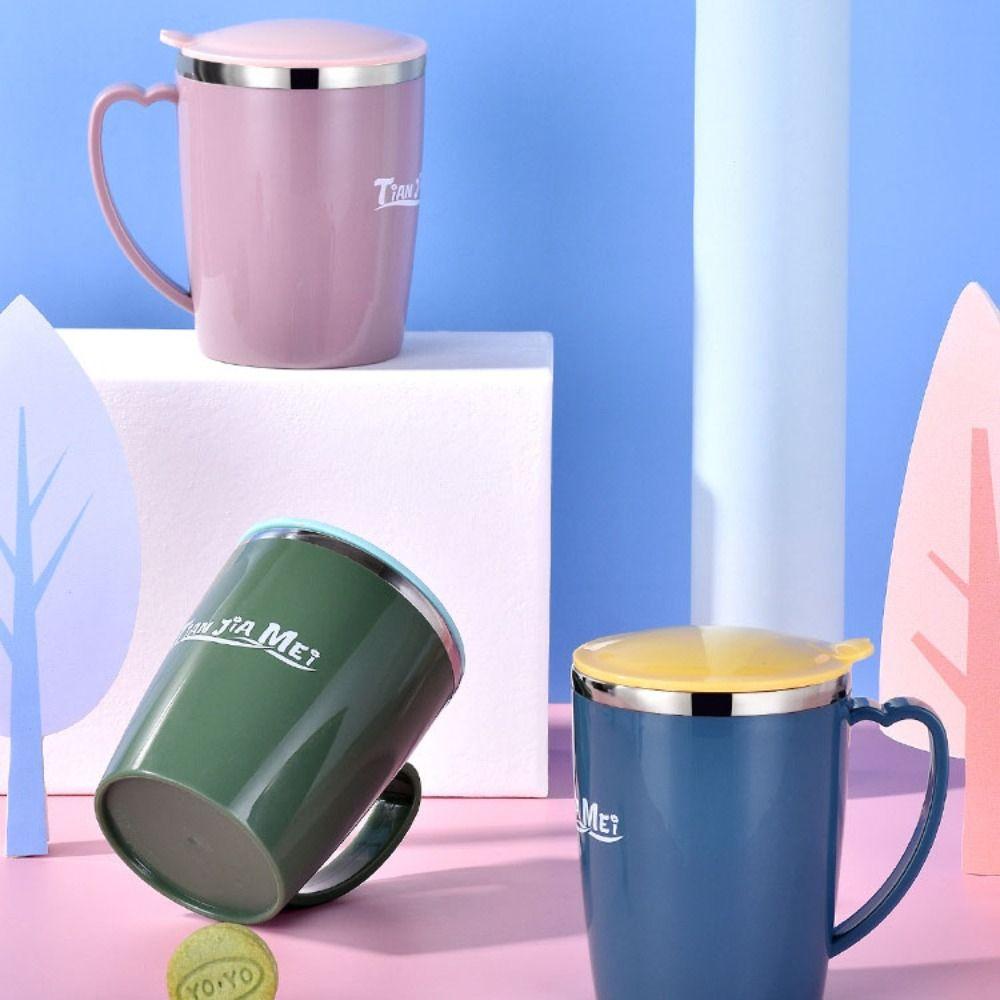 350ml Thermal Coffee Cup 304 Stainless Steel Kid Milk Cup Drinkware Thermos Mug  Children Gift