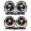 USB Cooling Fan for Car with 3 Speed,360 Degree Rotatable Double Head Fan,Strong Wind Electric Auto Car Fan