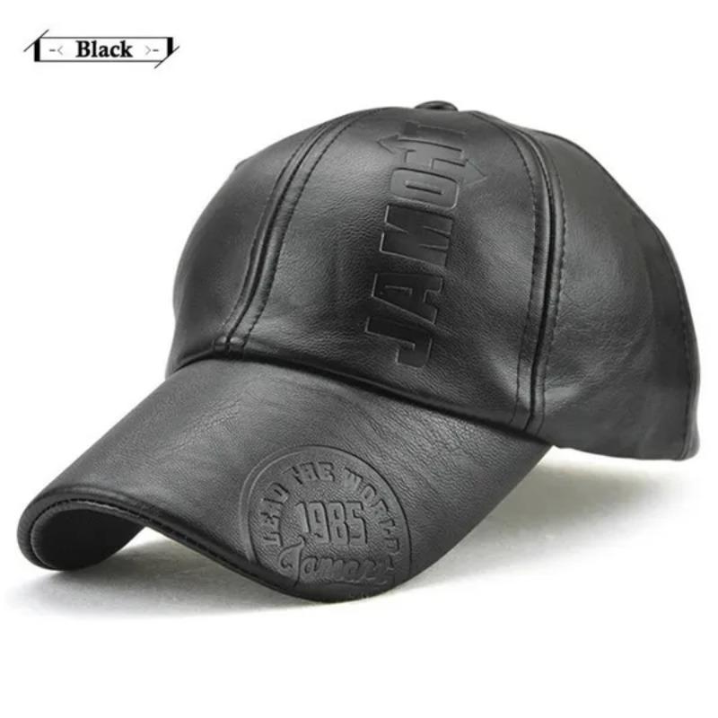 1PC Autumn Winter Men and Women's PU Leather Baseball Cap Waterproof Windproof Hat Stamping Logo Outdoor Sports Gorras Baseball Casquette