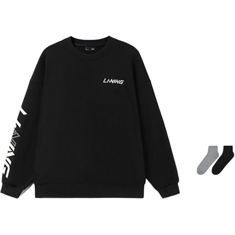 Li Ning Sports Life Collection Sweatshirt Unisex Black AWDT607-1